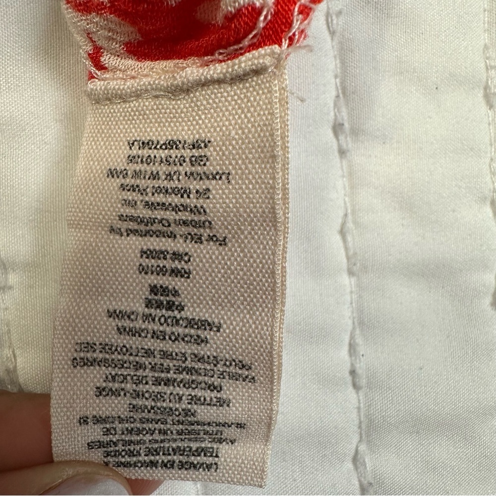 Free People Gardenia Combo Red White Floral Medallion Print Resortwear Romper - Picture 13 of 15